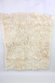 Mid-Century Modern Sheepskin & Velvet Shag Rug