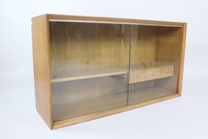 Mid-Century Modern Paul McCobb Glass Door Cabinet with Drawers