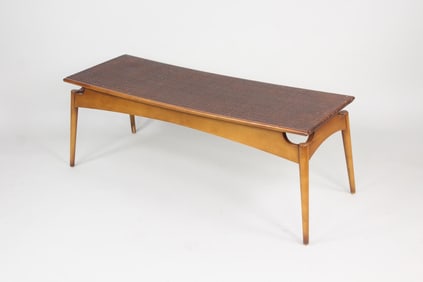 Mid-Century Danish Modern Baker Woven Cane Bench