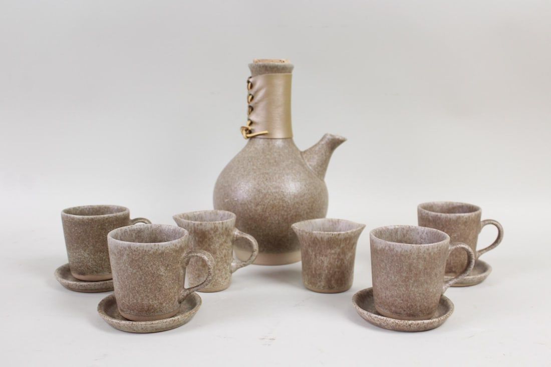 Marshall Studio Stoneware Pottery Tea Set in Original Box, Martz (1 of 12)