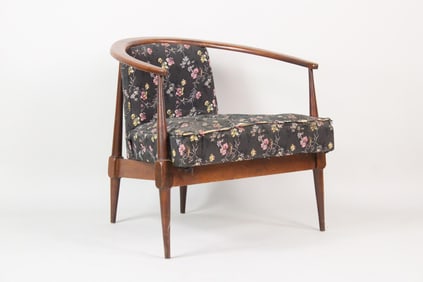 Mid-Century Modern Bentwood Horseshoe Lounge Chair