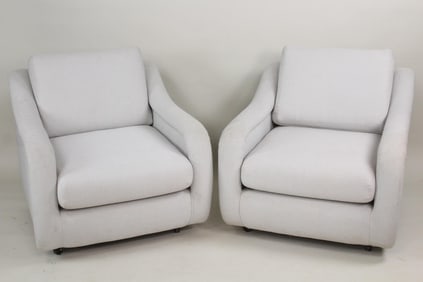 Pair of Mid-Century Modern Club Lounge Chairs