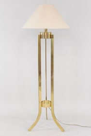 Hollywood Regency Modern Brass Floor Lamp, Casella
