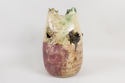 Studio Pottery Vase, Brutalist Vessel