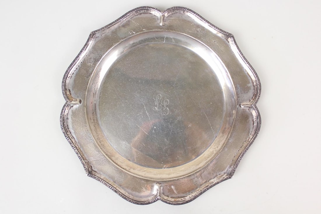 Scalloped Edge 19th C. Silver Charger