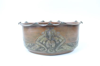Copper Art Nouveau Jardiniere Planter