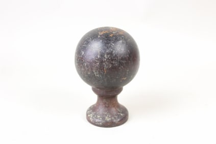 Bronze Garden Ball on Pedestal