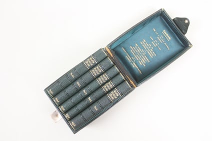 Antique Miniature Leather Boxed Set of Books "Scott" Sir Walter Scott