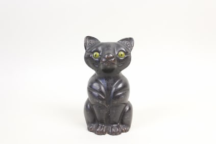 Hubley Cast Iron Black Cat Doorstop