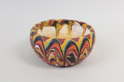 Marbled Ozark Roadside Pottery Bowl