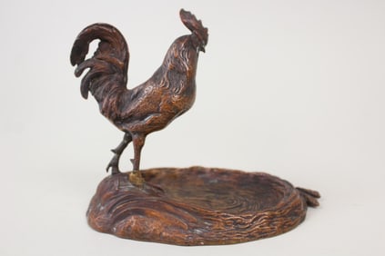 Tiffany & Co Bronze Rooster Desk Tray, Vide Poche