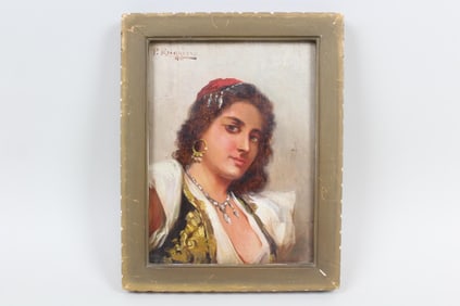 Pasquale Ruggiero Portrait of a Gypsy Woman