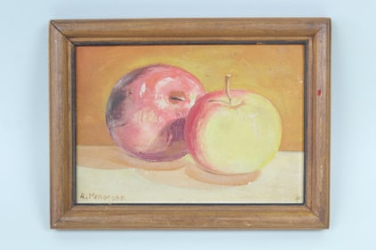 Apple Still Life Painting, Signed A. Morosoff