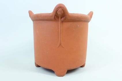 Terracotta Bennington Potters Planter with Floral Ornaments