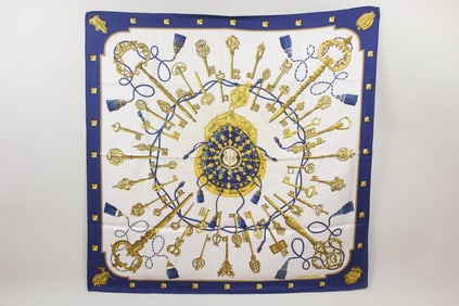 Hermes Scarf in Box, Carre 90 Keys Design