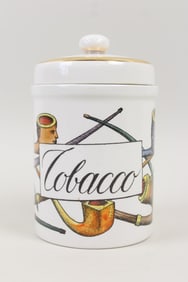Ceramic Tobacco Jar by Piero Fornasetti for Bucciarelli
