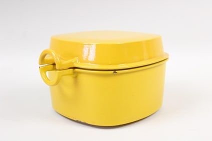 Yellow Enamel Orecast Iron Dutch Oven, Dansk