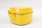 Yellow Enamel Orecast Iron Dutch Oven, Dansk