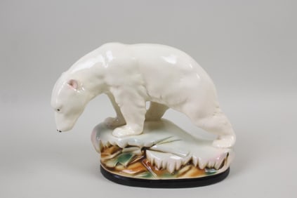 Art Deco Porcelain Polar Bear Figurine
