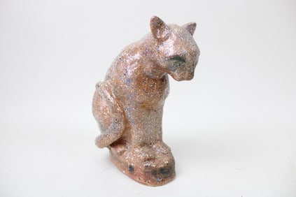 Sewer Tile Pottery Cat Sculpture