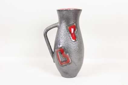 Abstract Hearts Ceramic Pitcher, Gilbert Valentin Style