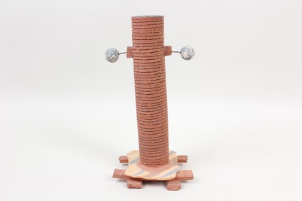 Postmodern Signed James Johnston Terracotta Pottery Vase