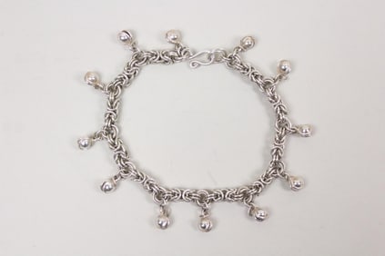 Sterling Silver Jingle Bells Ankle Bracelet
