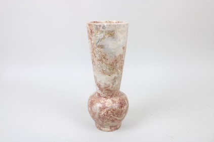Mid-Century Modern Pink Marble Vase