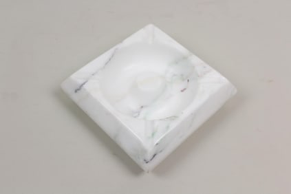 Minimalist White Marble Ashtray