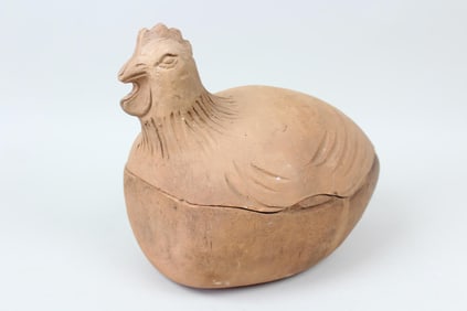 Terra Cotta Chicken Hen Covered Dish, Italy