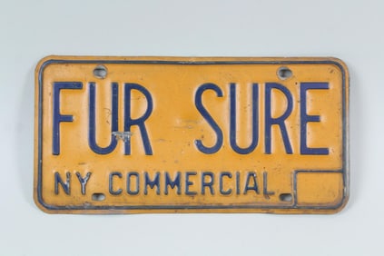 FUR SURE New York Vanity License Plate, Hunter