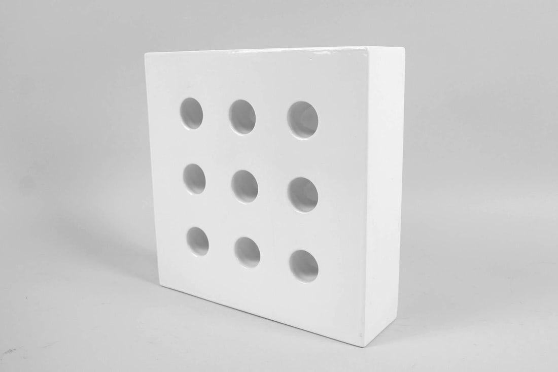 Danish Modern Minimalist White Glazed Vase, Cor Unum (1 of 9)