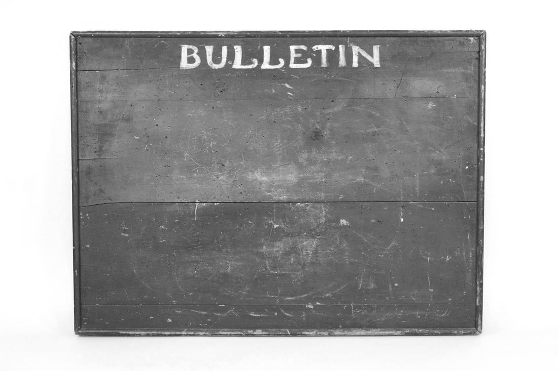 Black & White Painted Wooden Bulletin Board (1 of 10)