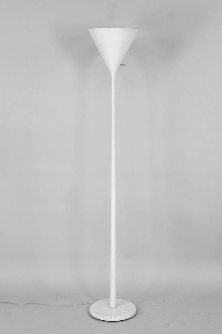 Nessen White Enameled Torchiere Lamp (1 of 10)