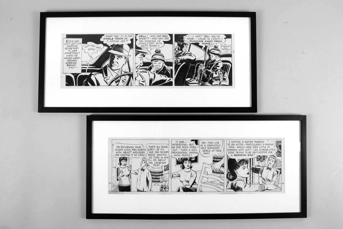 Pair of Original A. Saunders Comic Strips, Mary Worth & Steve Roper (1 of 11)