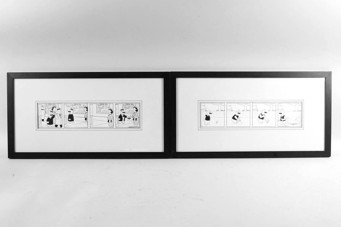 Pair of Original Comic Illustrations by Harry Hanan "Louie", 1950-51 (1 of 10)