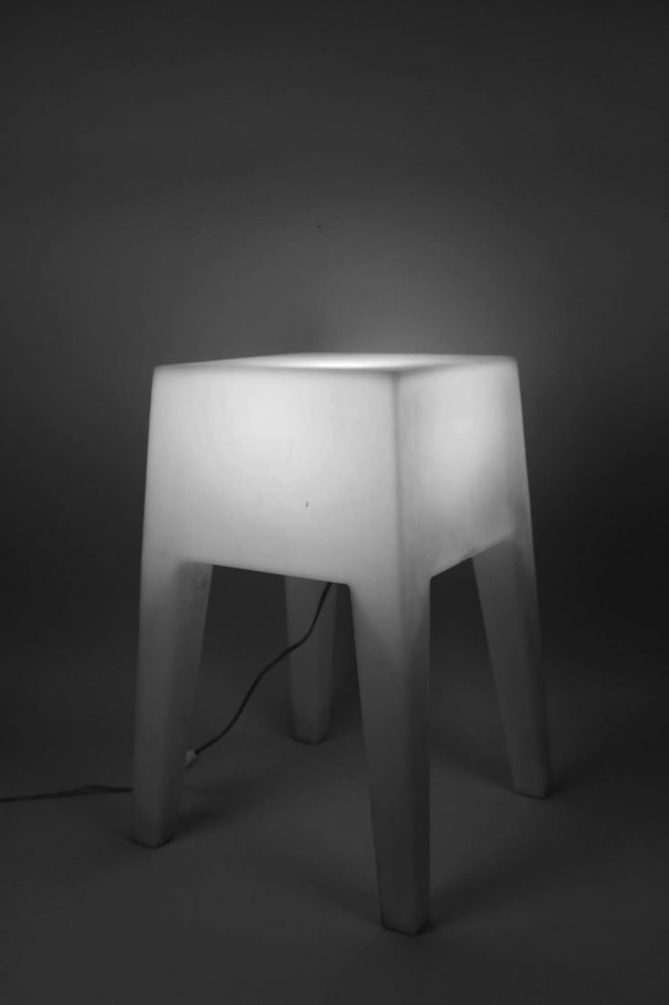 Phillippe Starck Electrified Acrylic Table Light, Ghost Cube (1 of 11)
