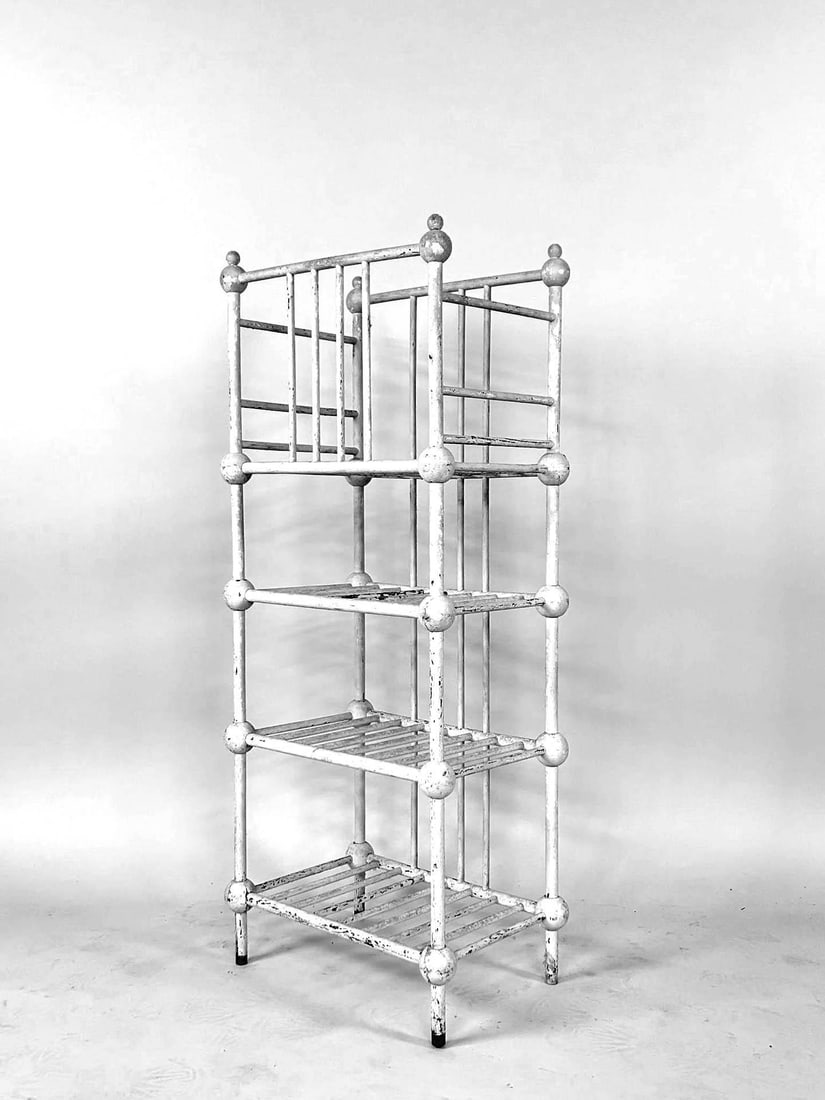 Victorian Painted Wood Stick and Ball Shelf (1 of 13)