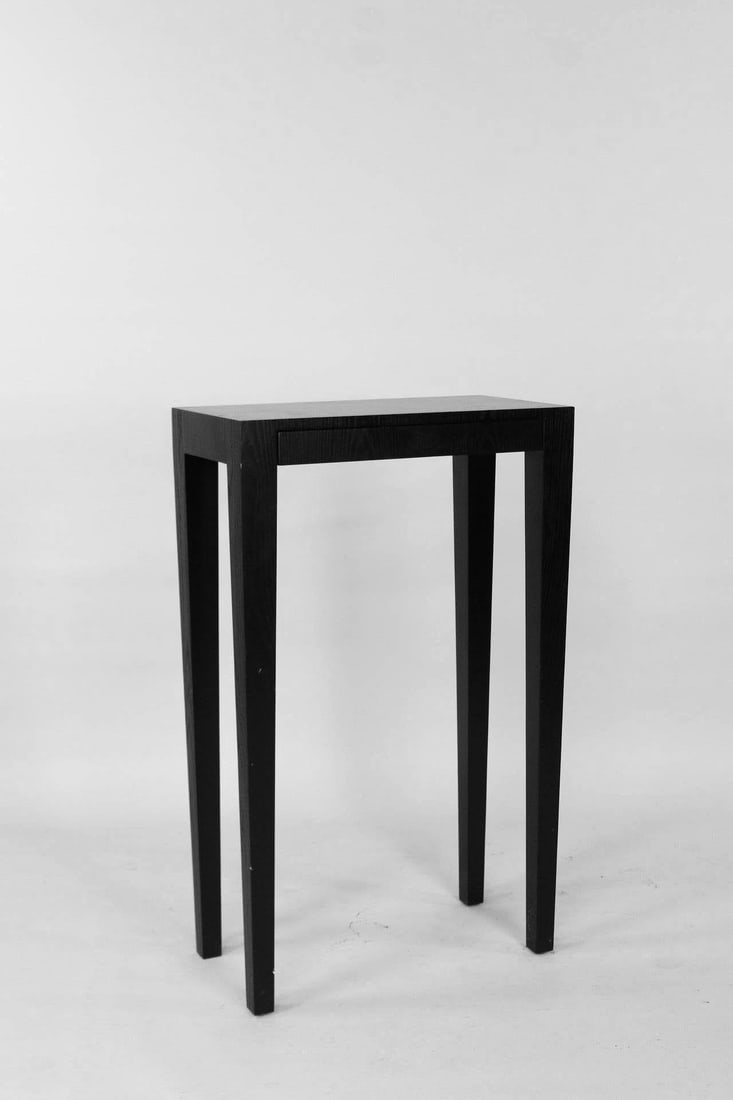 Tall Contemporary Black Painted Wood Side Table, Hall Console (1 of 10)