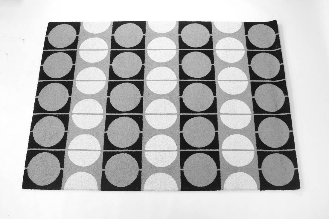 Finn Juhl Greyscale Circles Rug (1 of 7)