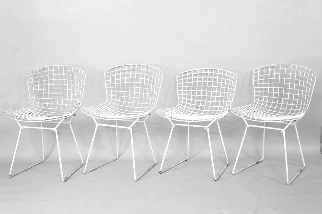 Set of 4 Knoll White Bertoia Side Chairs (1 of 12)
