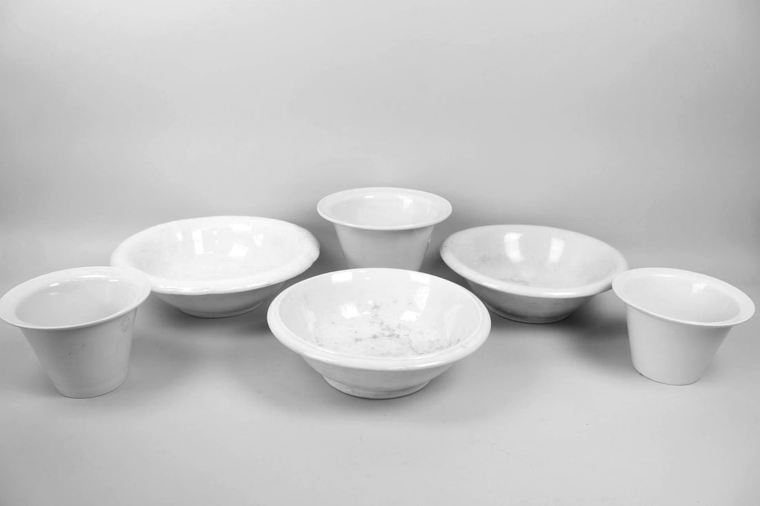 Lot of 6 Ironstone Bowls & Planters, J.M. Dale & Davis (1 of 18)
