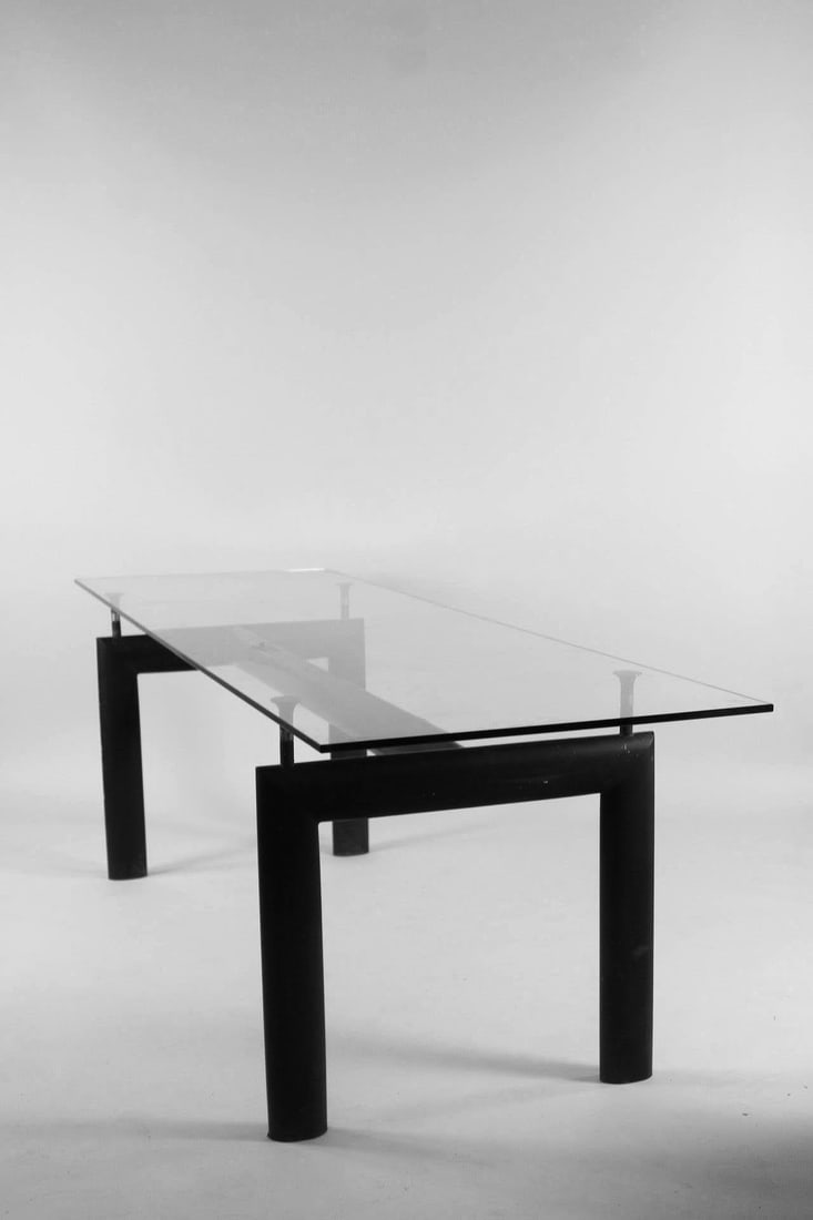 Le Corbusier LC6 Glass & Steel Dining Table (1 of 14)
