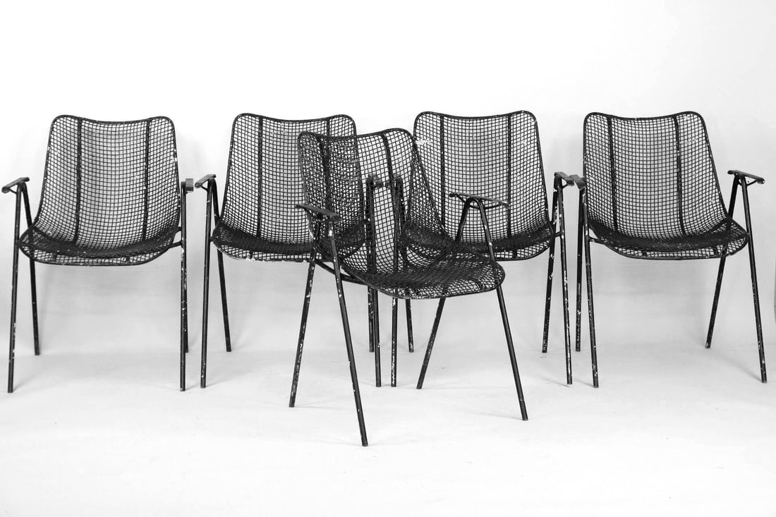 Set of 5 Russell Woodard 'Sculptura' Stacking Chairs (1 of 12)