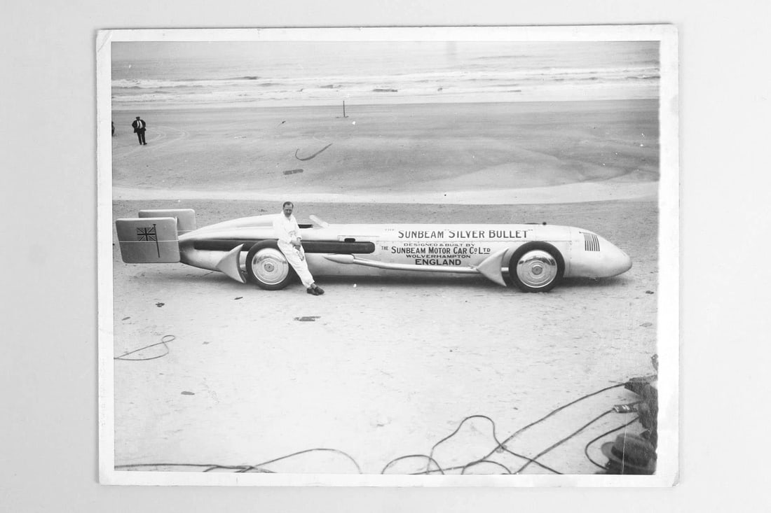 Original Photo Sunbeam Silver Bullet Land Speed Record Car (1 of 9)