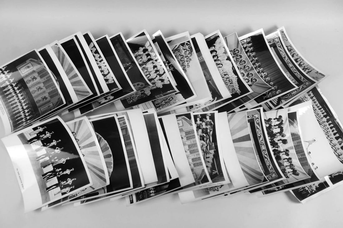 Lot of 34 Black & White Photographs, Hal Sands & His Manhattan Rockets, Dancers: Lot of 34 Black & White Photographs, Hal Sands & His Manhattan Rockets, Dancers. This collection of mid-century photos portrays the showgirls troupe Manhattan Rockets in various dancing costumes and t