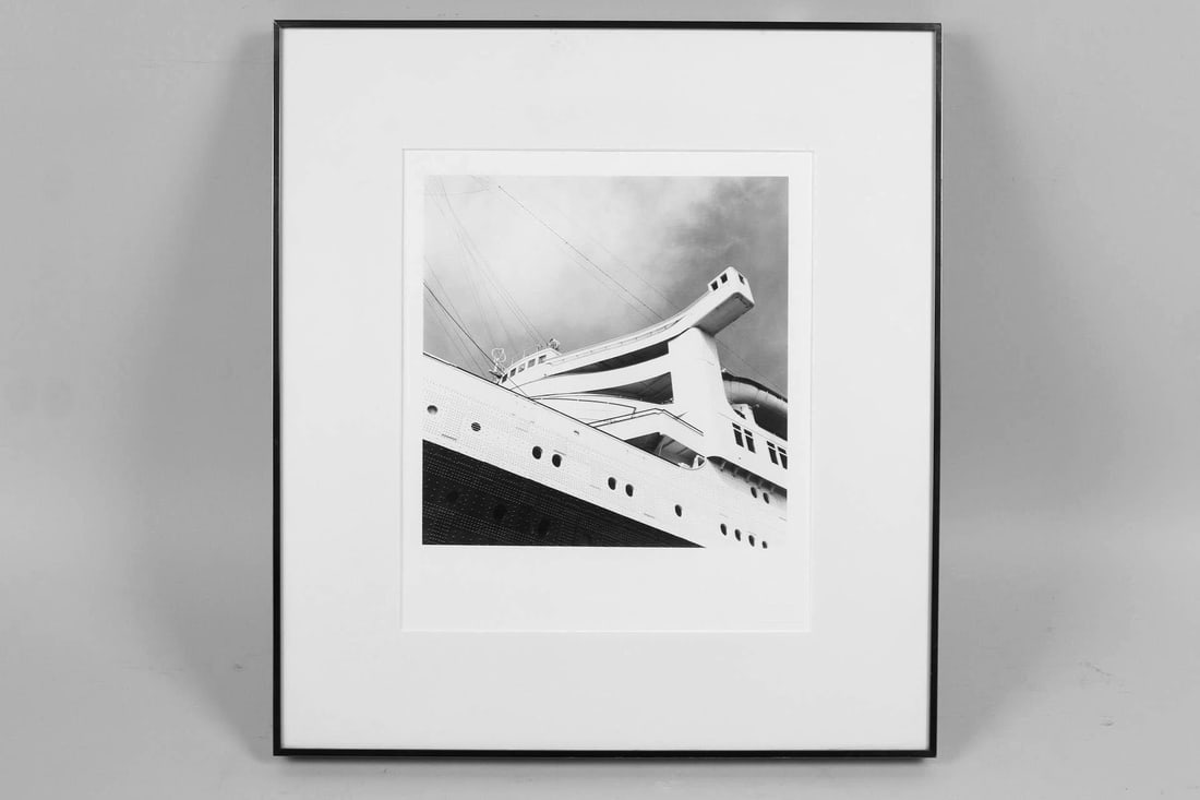 Xavier Guardans B&W Photo Framed, Ocean Liner Queen Mary (1 of 8)