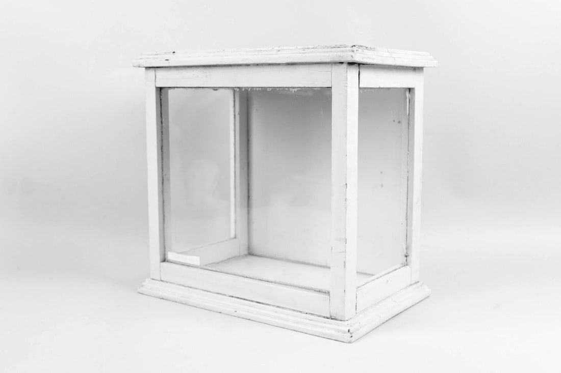 White Painted Wood & Glass Store Display Showcase (1 of 10)