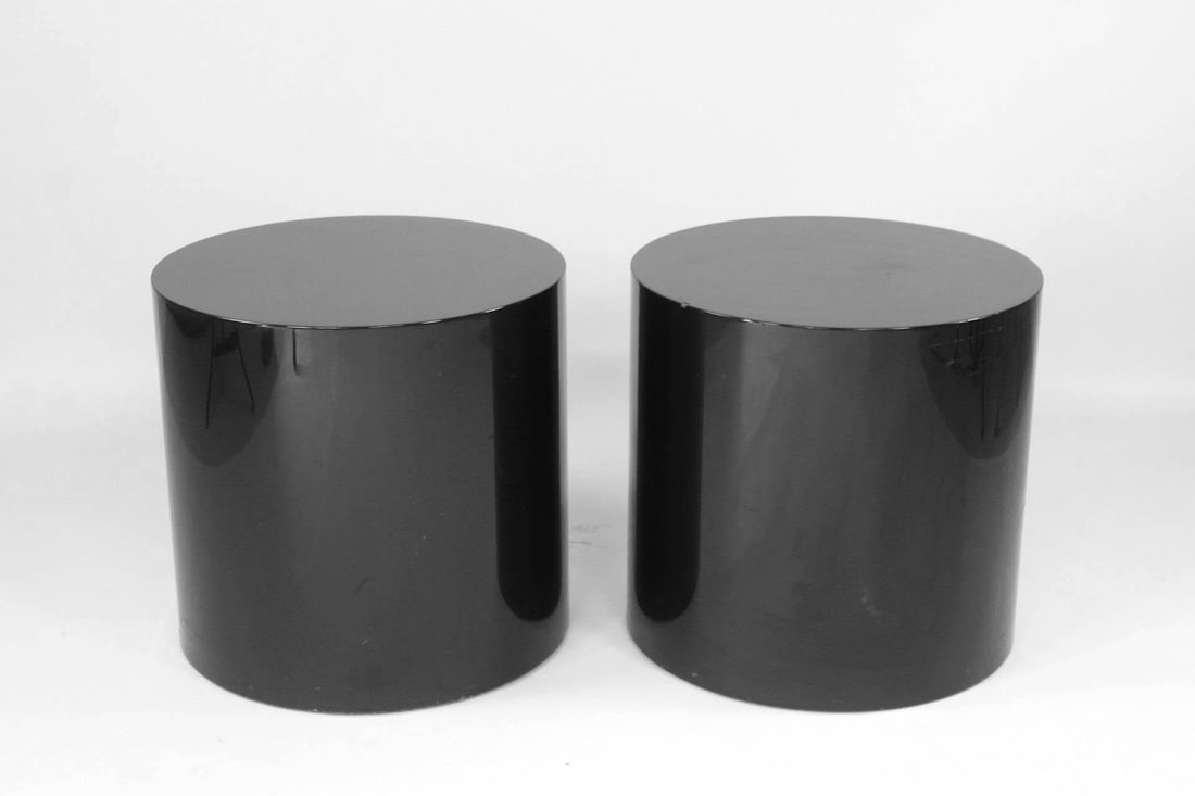 Pair of Cylindrical Pedestal Tables, Intrex Habitat, 1 of 8 (1 of 9)