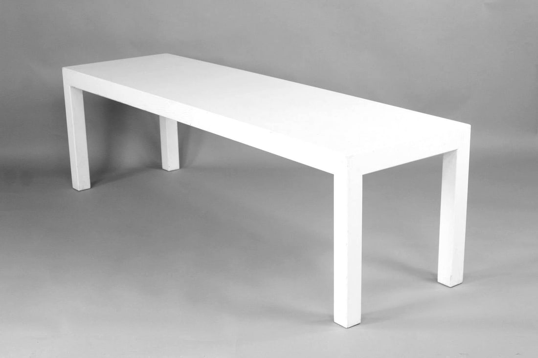 6-Foot White Painted Console Table, Parsons Style (1 of 9)